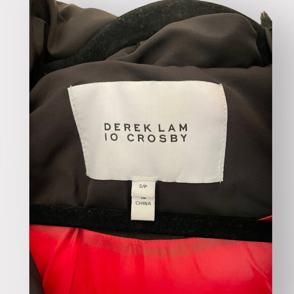 Derek Lam 10 Crosby Women's Size S Black Faux Fur Lined Convertible Coat/Vest - Picture 2 of 16